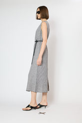 PANELLED LINEN DRESS